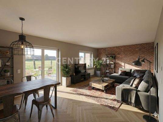 Wohnen / Essen mit Zugang zur Terrasse