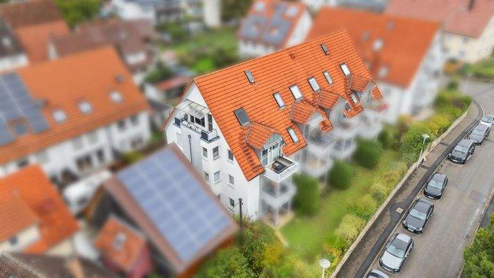 Ansicht von oben, Garten, Wohnung