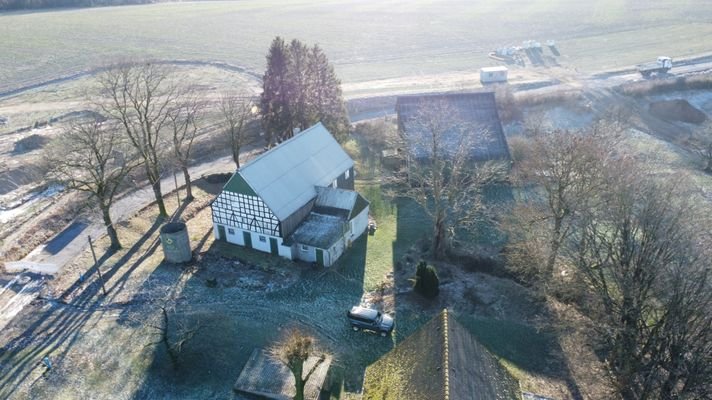 Drohnenansicht Bauernhaus