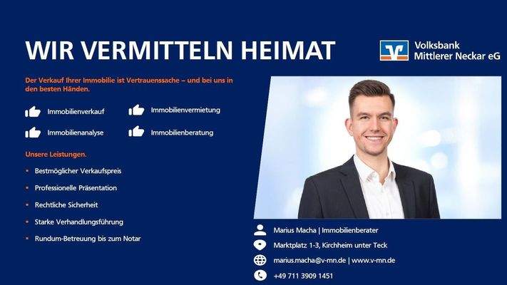 WIR VERMITTELN HEIMAT Marius Macha