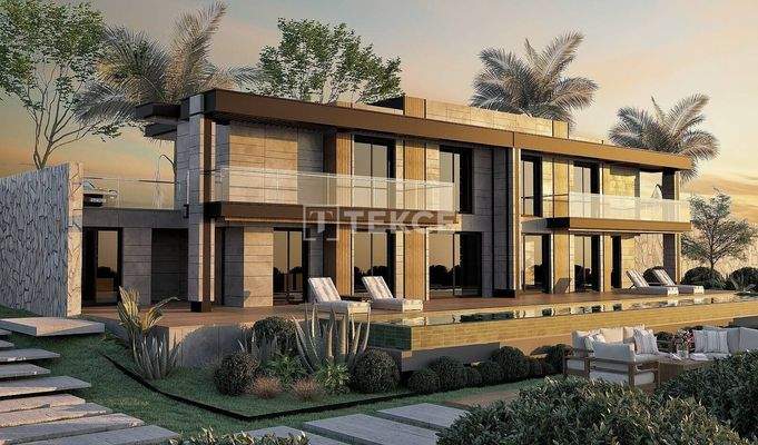Villas in Project with Private Beach and Pier in Bodrum