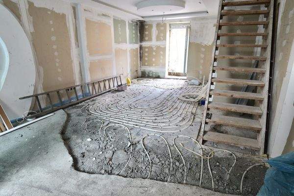 Vorbereitete Fußbodenheizung