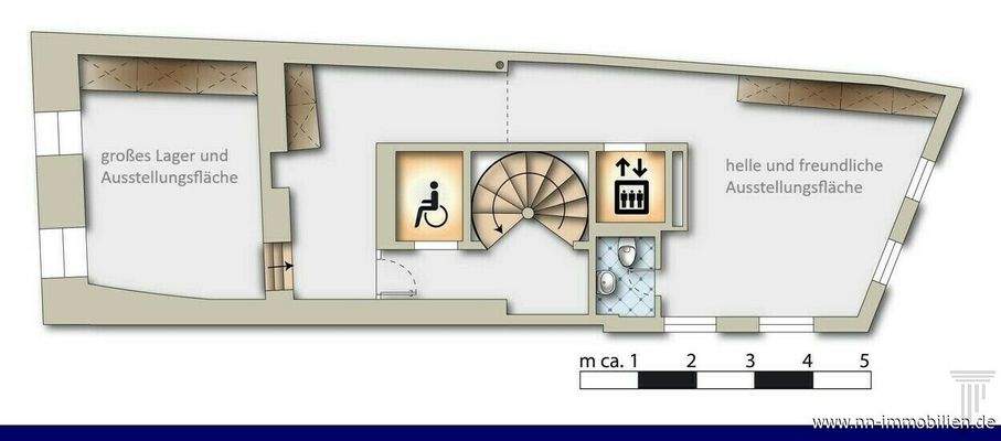 Grundriss-Skizze im I. UG - visualisiert
