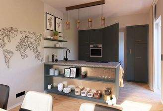 Lebensmittelpunkt Woh-n Essbereich