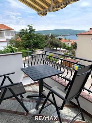 Terrasse mit Blick auf die Altsadt und aufs Meer..
