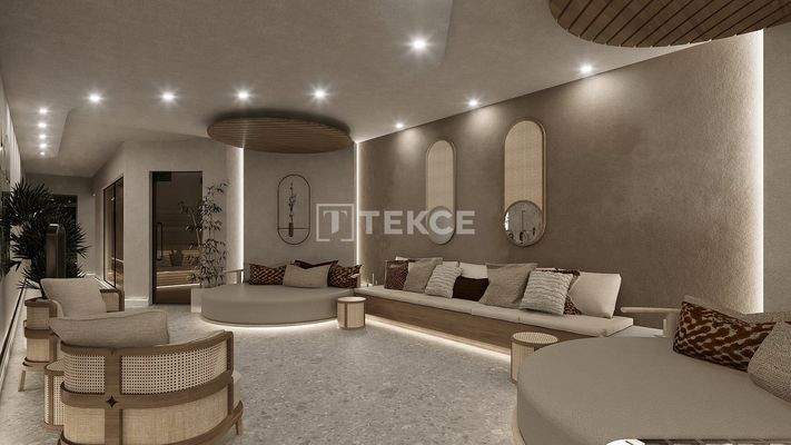 Pool and Sea-View Apartments Near the Beach in Kundu Antalya