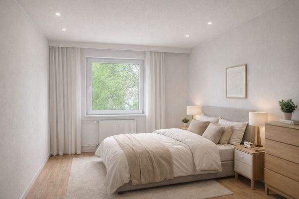 Schlafzimmer nach Sanierung
