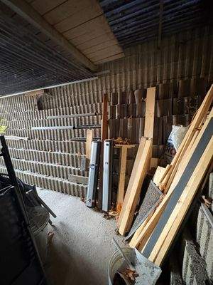 Baumaterial-Lagerung