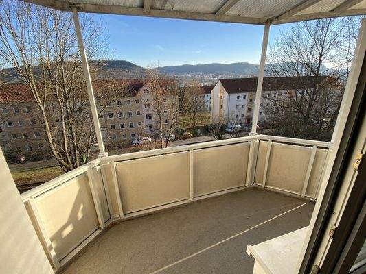 Balkon mit Blick auf den Jenzig