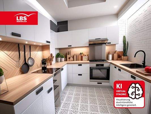 Küche mit Einbauküche