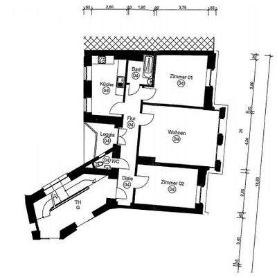 Grundriss original Wohnung 4