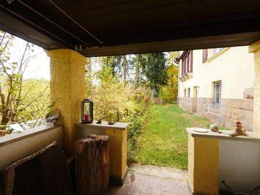  Blick vom PAVILLON nach dem Haus