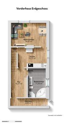 Grundriss Vorderhaus Erdgeschoss