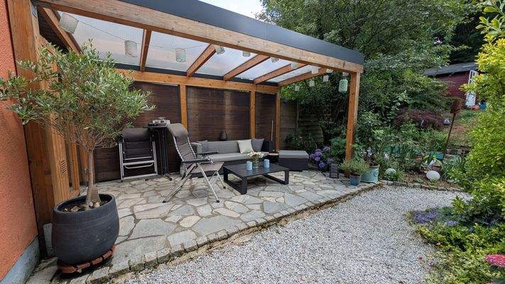 Sommerimpression Terrasse Sauna