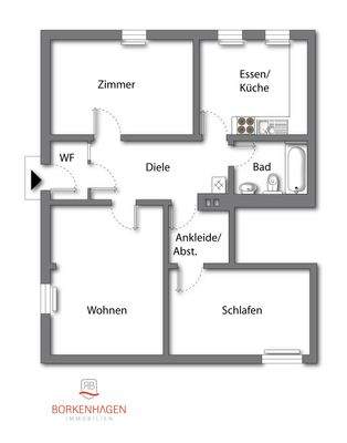 unverbindlicher Grundriss Whg. 1