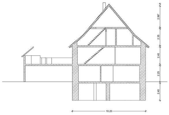 Schnittzeichnung quer