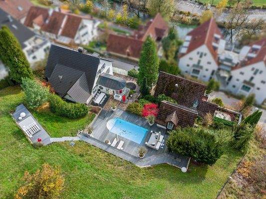 Blick über das Anwesen