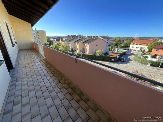 Balkon mit Blick über Gunzenhausen
