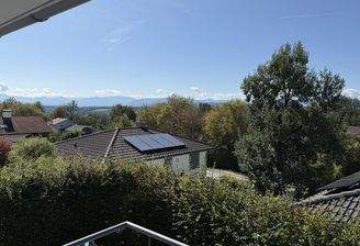 Blick vom Balkon im Spätsommer