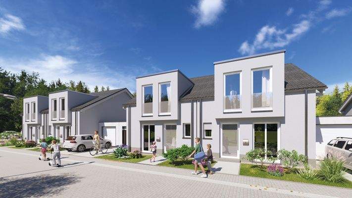 Visualisierung Straßenansicht (Haustyp B)