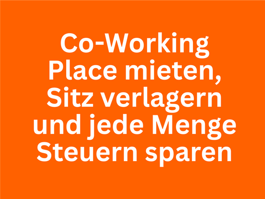 Jetzt den Sitz verlagern und Steuern sparen