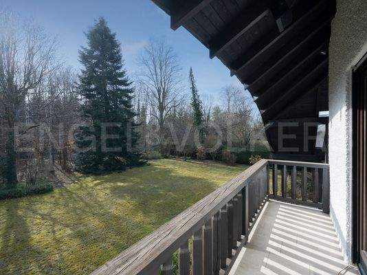 Blick vom Bestandshaus