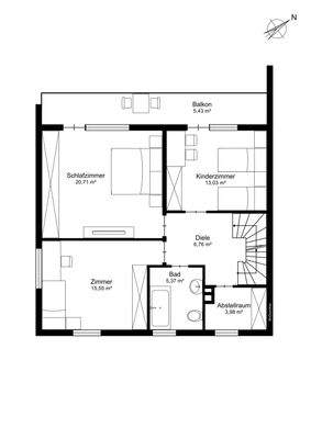 Grundriss Obergeschoß