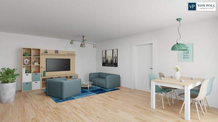 Ansicht Wohnen / Essen / Kochen