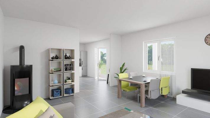 Wohnzimmer Projektion