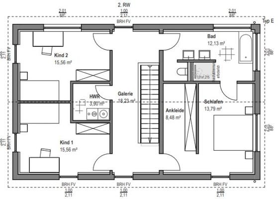 Grundriss Obergeschoss