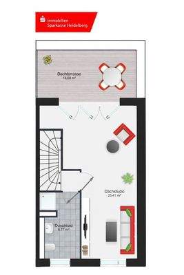 Dachgeschoss mit Dachterrasse