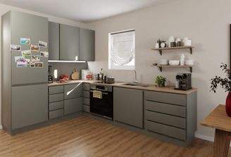 Die offene Wohnküche lädt zum gemeinsamen Kochen ein