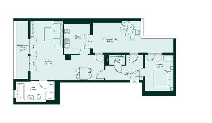 Grundriss der Wohnung 046