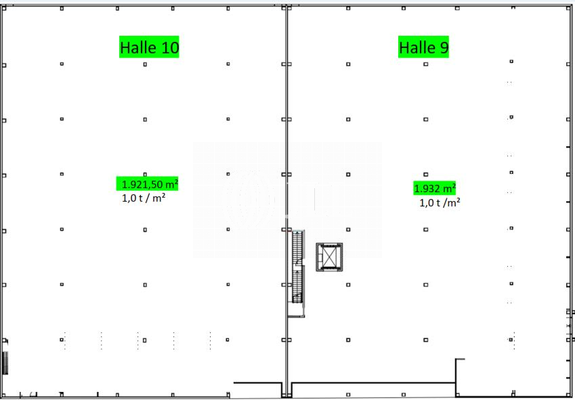 Grundriss Halle 9+10 OG