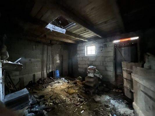 Bereich hinter der Garage 