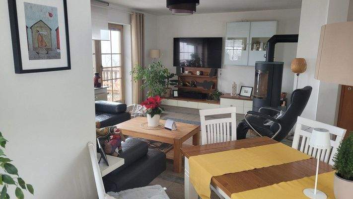 Wohnzimmer mit Kaminofen