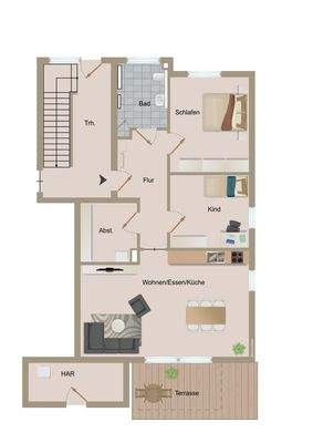 Grundriss Dachgeschoss links