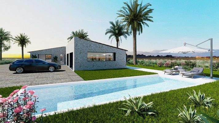 Grundstück zum Verkauf mit Projekt für exklusive Finca in Llucmajor, Mallorca