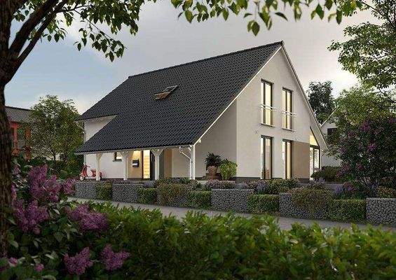 Eingang mit passendem Carport