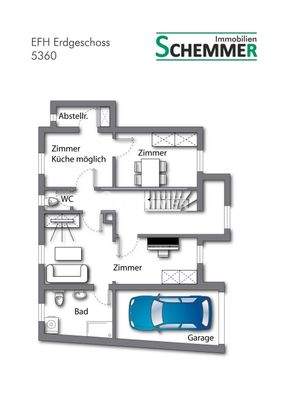 Grundriss EFH Erdgeschoss