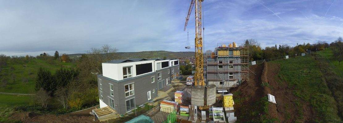 Ansicht aus SüdWest - Rohbau steht