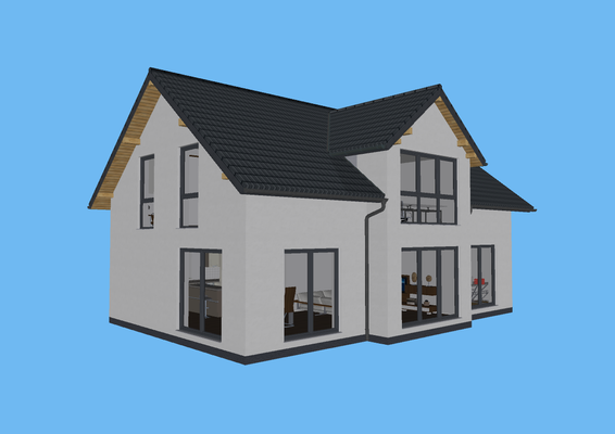 und mit großen Fensterflächen für viel Tageslicht