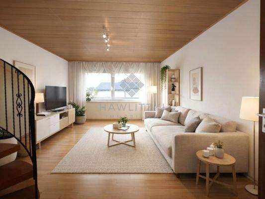 Wohnzimmer (KI eingerichtet)