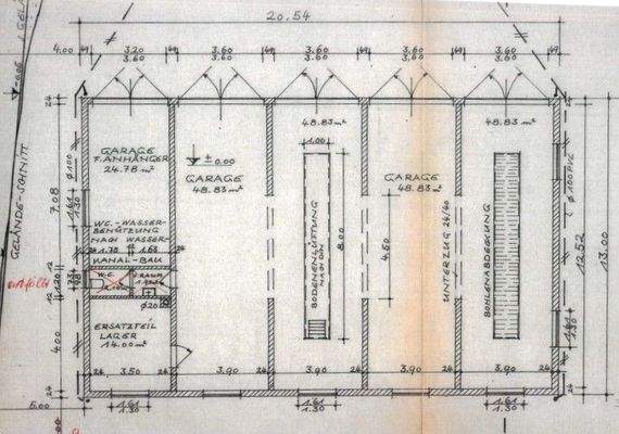 Grundriss Lagerhalle