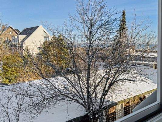 Blick aus dem Schlafzimmer zur Ostsee 