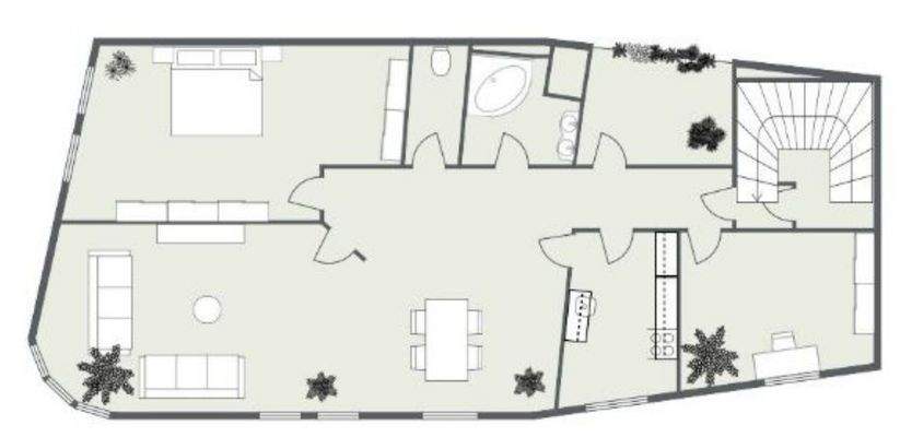 Grundriss 3. OG DG Wohnung