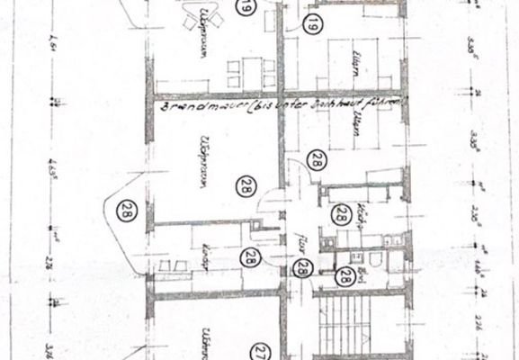 Wohnungsaufteilung Karlsstr 32 1OG mit Balkon Nr28