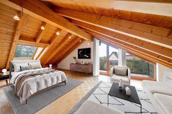 Wohn- und Schlafzimmer