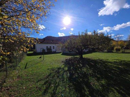 Garten Nordansicht vom Haus