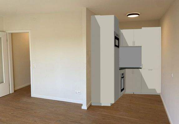 Küchennische mit Küchenentwurf